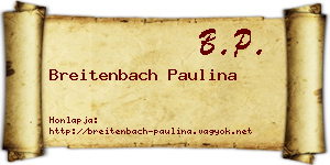 Breitenbach Paulina névjegykártya